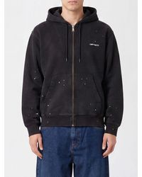 Carhartt - Cotton Zip-Up Hoodie With Contrast Logo - Lyst