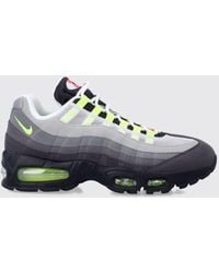 Nike - Air Max 95 Premium Leather And Mesh Sneakers With Swoosh Logo And Stripes - Lyst