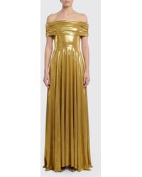 Norma Kamali - Off-The-Shoulder Jersey Evening Gown With Straight Neckline - Lyst