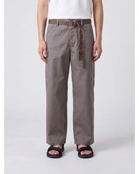 Sacai - Straight-Leg Cotton Cargo Trousers With Adjustable Belt - Lyst