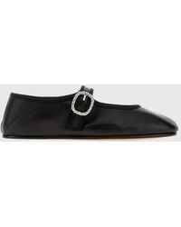 Bottega Veneta - Mary Jane Smooth Leather Ballet Flats With Adjustable Strap - Lyst