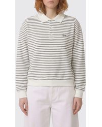 DUNST - Striped Cotton Polo Shirt - Lyst