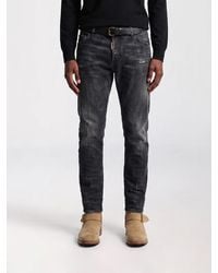 DSquared² - 642 Straight Stretch Denim Jeans - Lyst