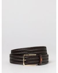 Santoni - Stretch-Gürtel Aus Geflochtenem Leder - Lyst