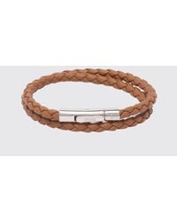 Tod's - Mycolors Braided Calfskin Bracelet With Engraved Logo - Lyst