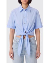 Liu Jo - Cropped Cotton Shirt - Lyst