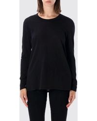 James Perse - Long-Sleeved Pure Cotton T-Shirt With Crew Neck - Lyst