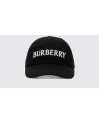 Burberry - Cotton Twill Hat With Embroidered Logo - Lyst