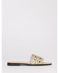 Coccinelle - Essential Perforated Leather Slippers - Lyst