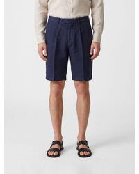 Boglioli - Knee-Length Linen Tailored Shorts With Slash Pockets - Lyst