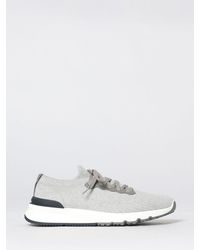 Brunello Cucinelli - Crochet Cotton Sneakers - Lyst
