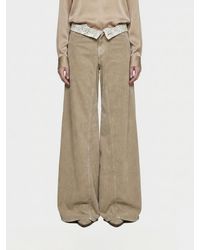 Pinko - Cotton Denim Jeans With Lace Inserts - Lyst