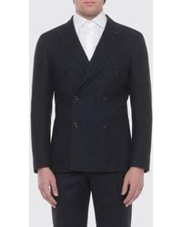 Lardini - Double-Breasted Cotton Blazer - Lyst