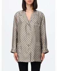 Gucci - Camisa De Estilo Pijama De Seda Con Motivo Monogram Gg Y Cuello Con Solapas - Lyst