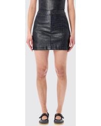adidas Originals - Crocodile Print Faux Leather Mini Skirt - Lyst
