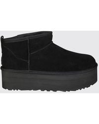 UGG - Classic Ultra Mini Platform Stiefel Aus Wildleder - Lyst