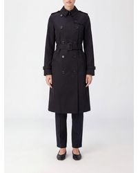 Burberry - Knee-Length Double-Breasted Cotton Trench Coat With Belt And Epaulettes - Lyst