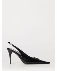 Saint Laurent - Babylone Breteuil Ysl Monogram Slingback Pumps - Lyst