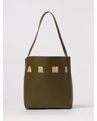 Marni - Bolso De Hombro Museo De Piel Con Logo - Lyst