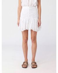 Isabel Marant - Daneen High-Waisted Cotton A-Line Mini Skirt - Lyst
