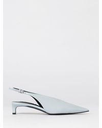 Jil Sander - Brushed Leather Slingback Pumps - Lyst