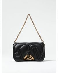 Alexander McQueen - Seal Bag In Leather With Quilted Monogram - Lyst