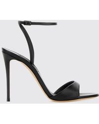 Casadei - Minorca Leather Stiletto Heel Sandals With Ankle Strap - Lyst