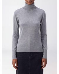 Aspesi - Slim Fit 100% Virgin Wool Turtleneck Jumper With Ribbed Trims - Lyst