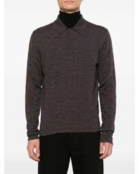 Lemaire - Long-Sleeved Polo Shirt - Lyst