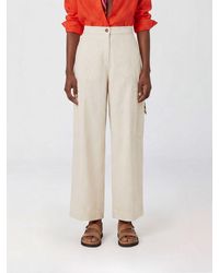 Max Mara - Stretch Cotton Cargo Trousers - Lyst