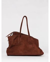 The Attico - La Passeggiata Medium Suede Bag - Lyst