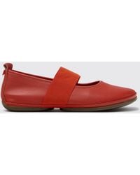 Camper - Right Nina Leather Mary Jane Ballet Pumps With Elastic Inserts - Lyst