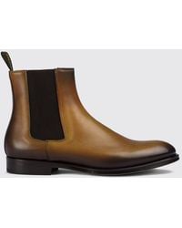 Doucal's - Smooth Calfskin Chelsea Boots With Leather Sole - Lyst