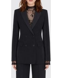 Patrizia Pepe - Slim Fit Double-Breasted Crêpe Blazer - Lyst