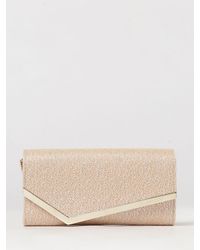 Jimmy Choo - Emmie Glitter Mesh Clutch With Removable Chain Strap - Lyst
