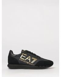EA7 - Nylon And Suede Sneakers - Lyst