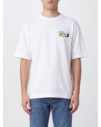 Off-White c/o Virgil Abloh - Cotton T-Shirt With Contrasting Arrow Logo And Dropped Shoulders - Lyst