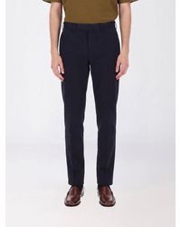 ZEGNA - Slim Fit Cotton Chino Trousers With Belt Loops And Welt Pockets - Lyst