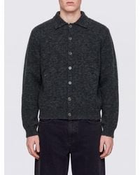 Our Legacy - Alpaca Wool Cardigan With Ribbed Collar And Hem - Lyst