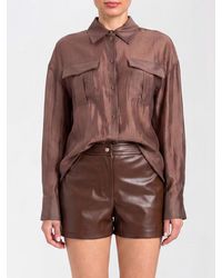 Twinset - Relaxed Fit Muslin Shirt With Dropped Shoulders And Flap Pockets - Lyst