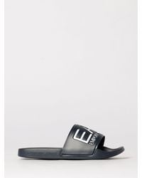 EA7 - Rubber Sliders With Logo Print - Lyst
