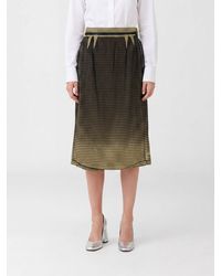 Maison Margiela - Flared Check Virgin Wool Midi Skirt - Lyst