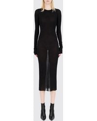 Rick Owens - Viscose Midi Dress - Lyst