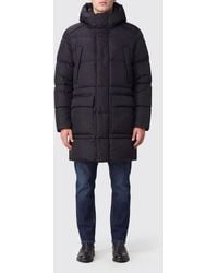 Add - Water-Repellent Nylon Long Down Jacket With Ped Hood - Lyst