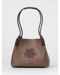 Etro - Libra Small Coated Cotton Paisley Jacquard Shopping Bag - Lyst