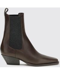 Brunello Cucinelli - Leather Ankle Boots - Lyst