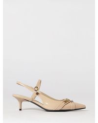 Pinko - Patent Leather Slingback Court Shoes With Studs And Medium Heel - Lyst