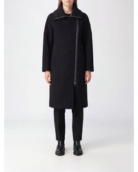 Moose Knuckles - Double-Breasted Long Wool Blend Coat With Dropped Shoulders - Lyst