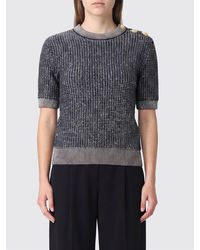 Balmain - Short-Sleeved Crewneck Knit - Lyst