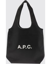 A.P.C. - Tote-Bag Ninon Aus Kunstleder Mit Doppeltem Henkel Und Logodruck - Lyst